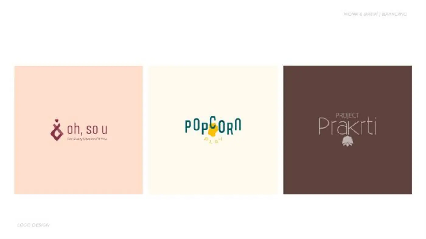 Three brand identity concepts by Monk & Brew